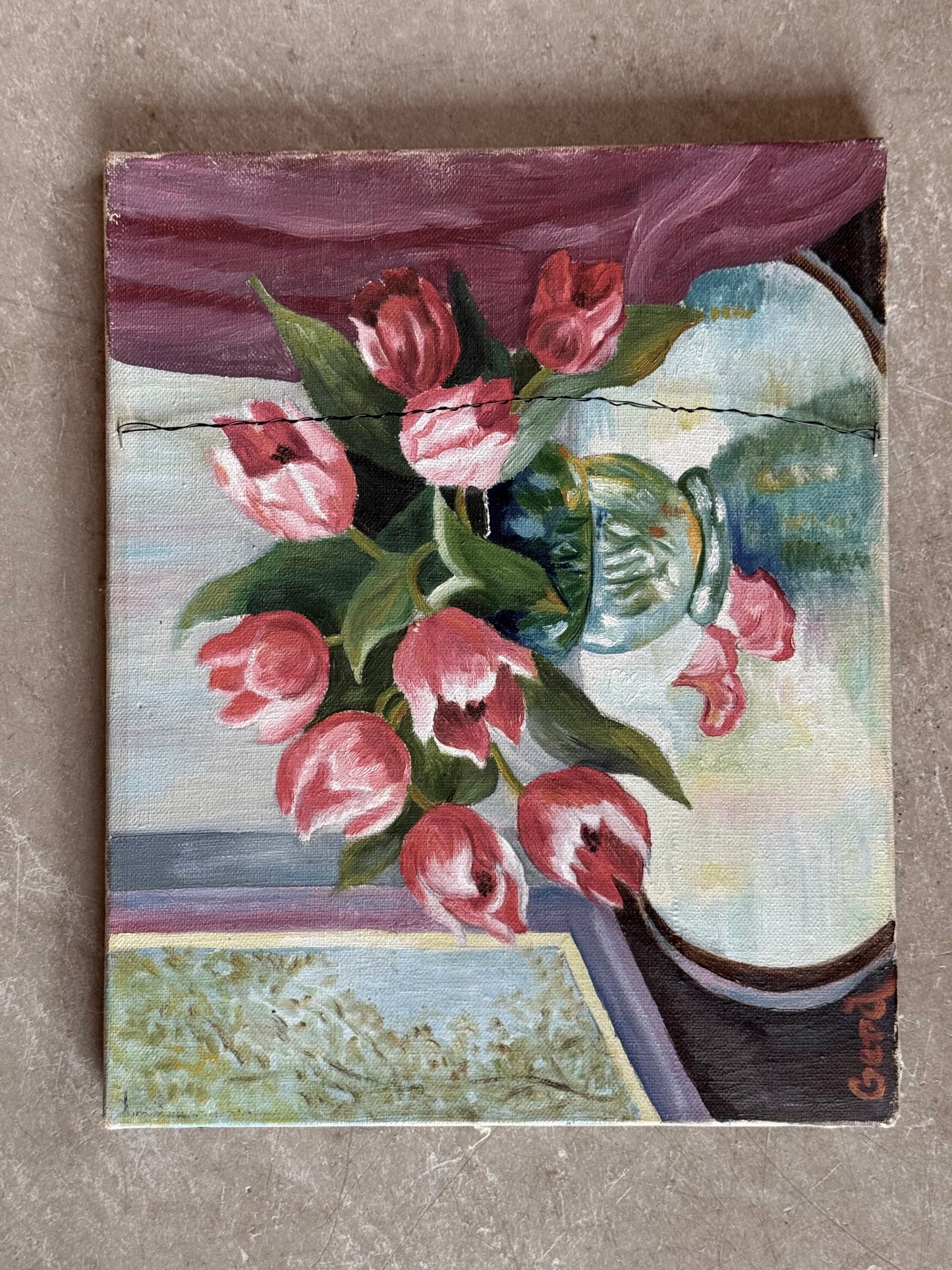 Vintage painting -Juni